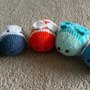 Set of 5 Handmade Crochet Bees